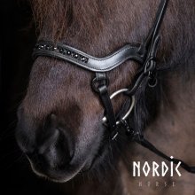 Nordic Horse Anatomisk nosgrimma Kombinerad All Black Svarta stenar