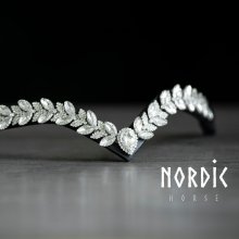Nordic Horse pannband silver leaves bild1