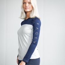 Fager Långärmad T-shirt Marinblå detalj modell2